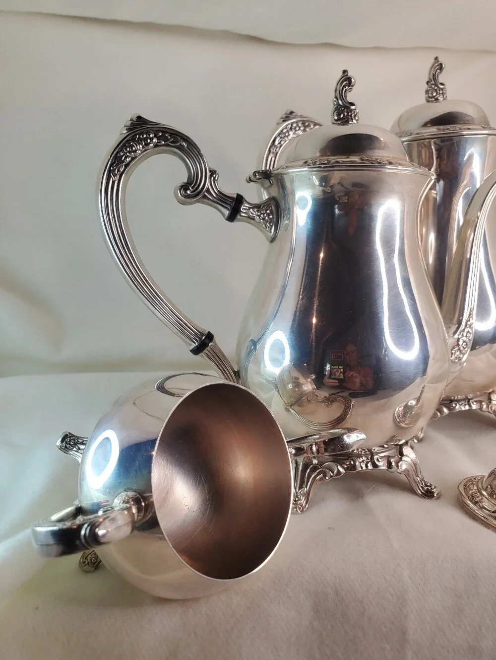 VTG Oneida USA Silver Plate 5-piece Coffee/Tea Service Set with 24